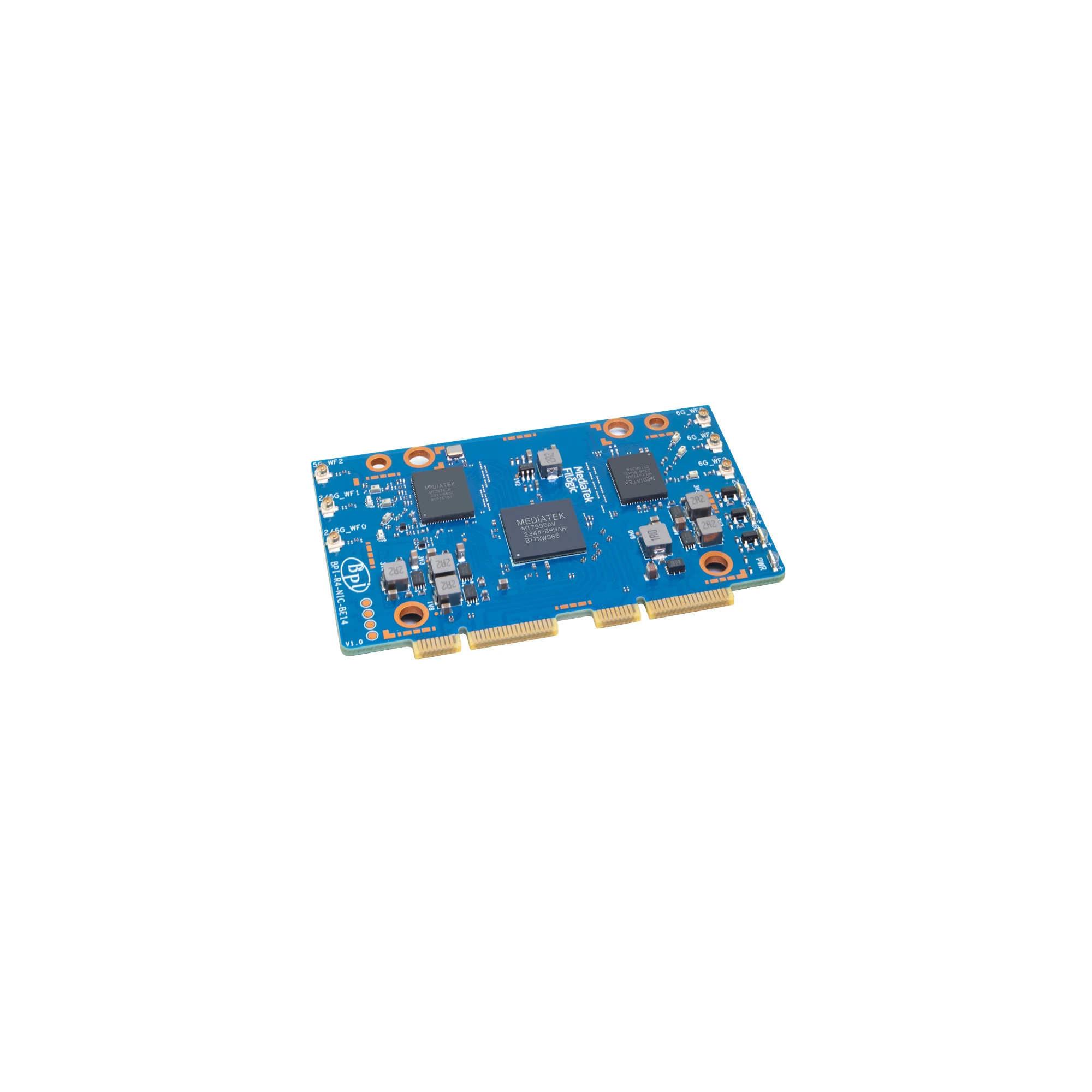 Open Source Design Banana Pi BPI BE14 WIFI7 NIC for BPI-R4 Router development board three Band 2.4G 5G 6G WIFI