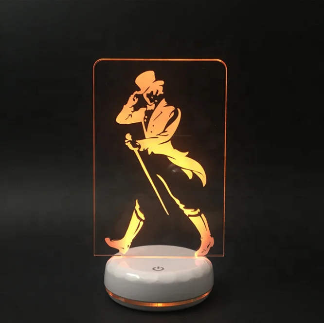 Acrylic Led Table Stand Menu Holder, LED Lighting Menu Stand Display Holder for Bar, Restaurant