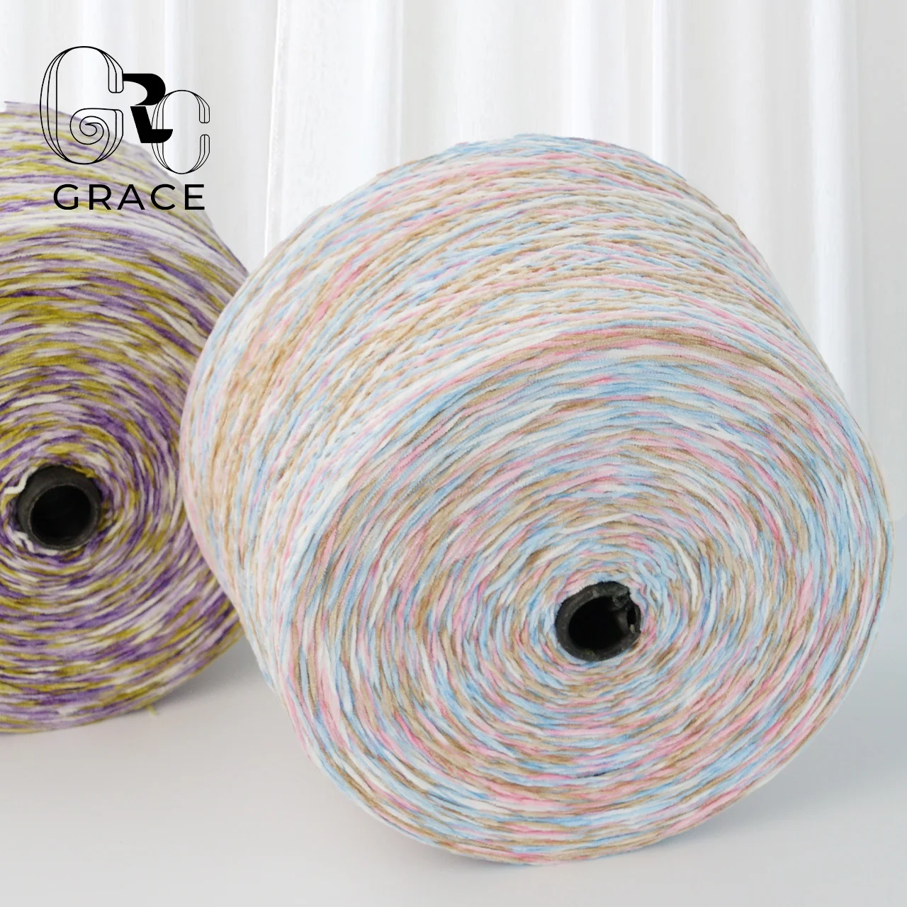 Sustainable 100% POLYESTER Fuzzy Velvet Spun Thread For Hand Embroidery 6 s Caterpillar Chenille Yarn