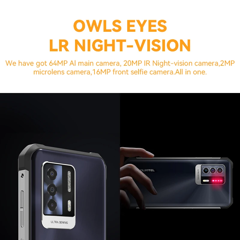 Смартфон WP17 защищенный android 8300 мА · ч 6400 Вт