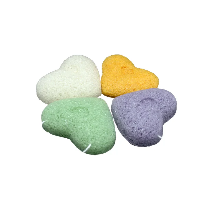 hot sale Natural Green Facial Washing Cleaning Sponge Konjac Konnyaku Exfoliator Cleansing Sponge