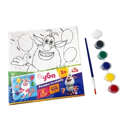 China kids painting by number 40% canvas, 60% oil easel art and craft set Diy canvas painting set