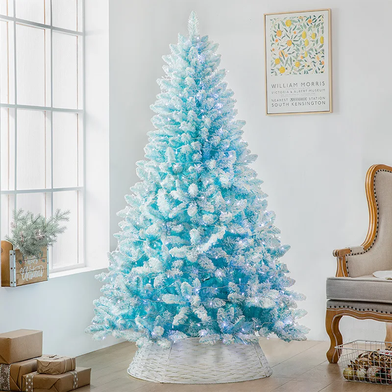 New Luxury Encryption Christmas Tree Large PE Simulation Tree Pink blue macaroon snow tree luminous Christmas