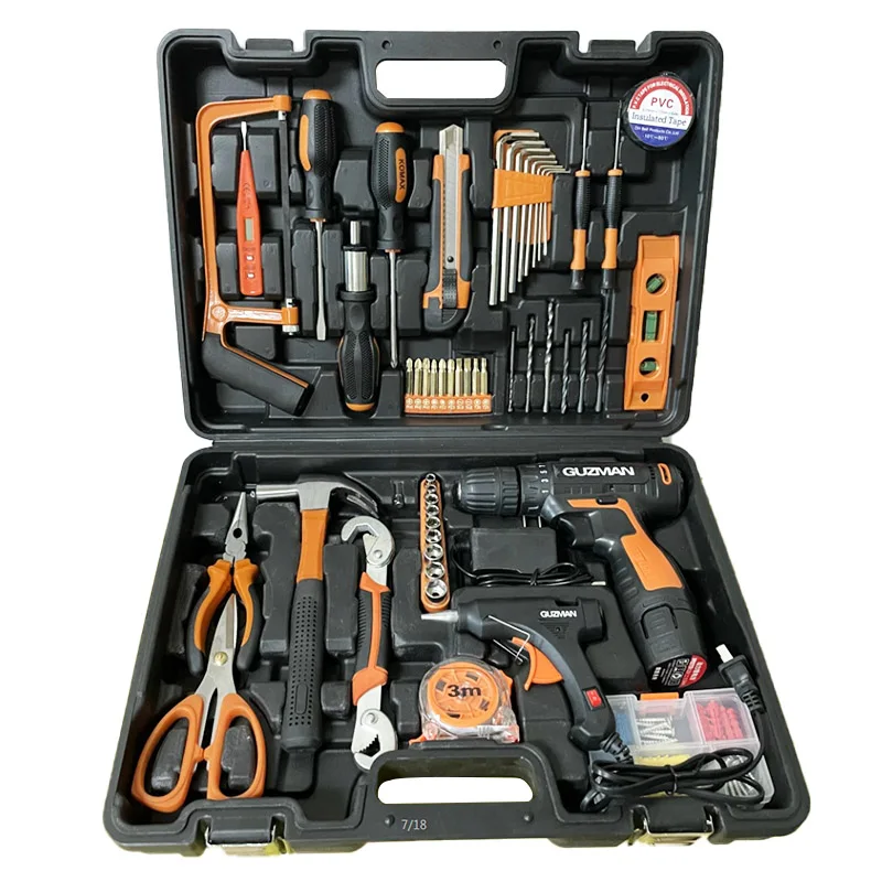 
Household Tool Box Plastic Household Strict Quality Control Large Capacity Hard Light Brown Rectangle Plastic Tool Box 