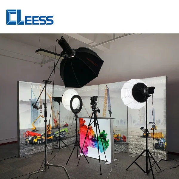 Easy Setup Aluminum 2020 Live Streaming Studio Backdrop Stand Online Trade Show Booth