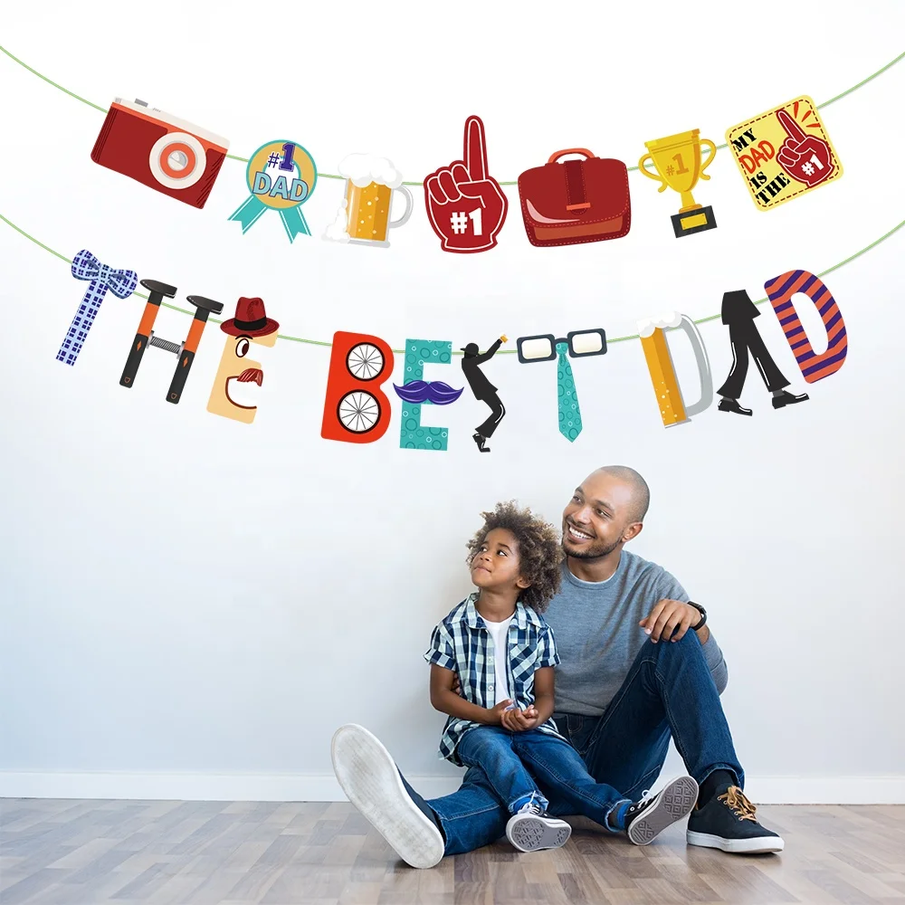 Бумажные баннеры BA211 для праздника на День отца «Лучший день»