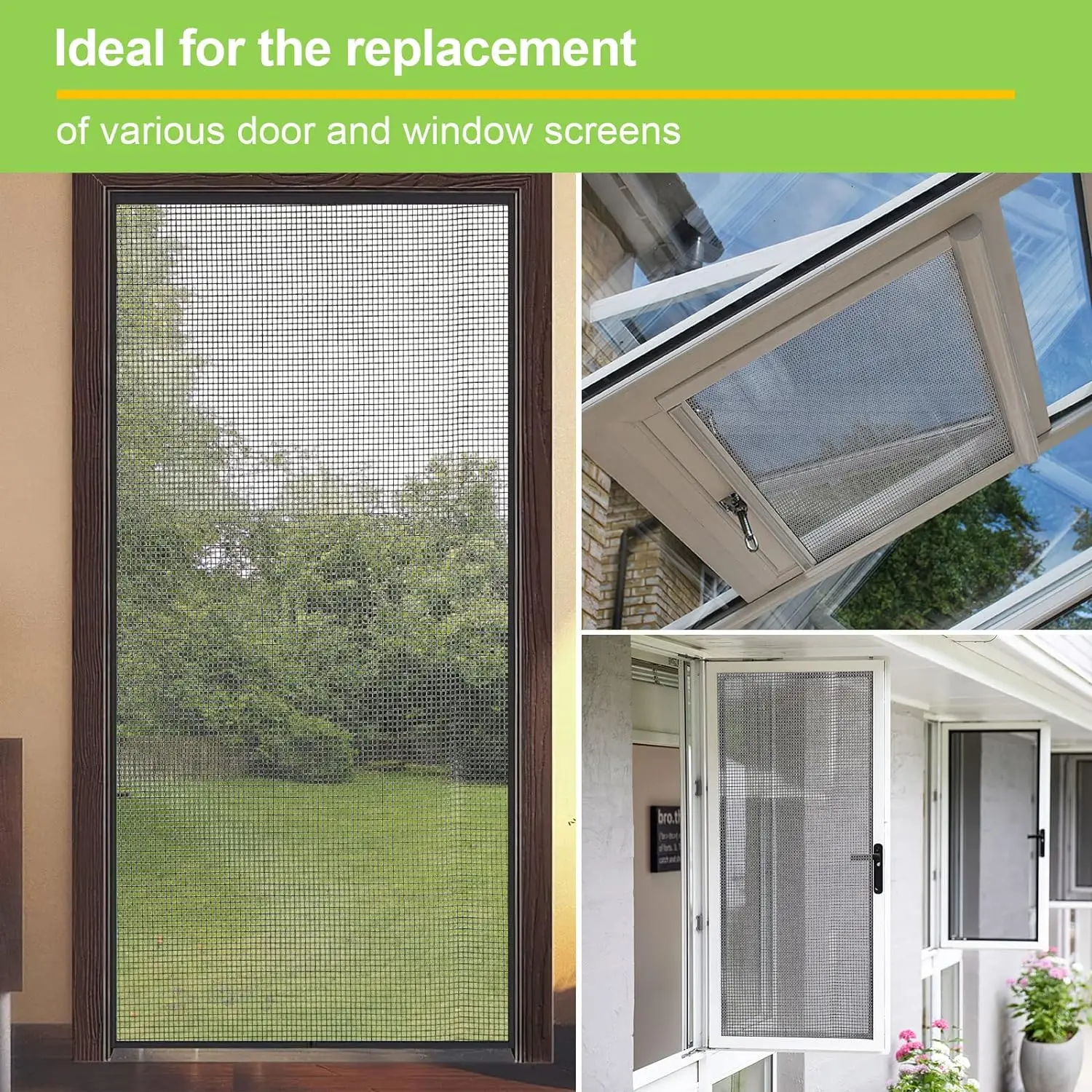 Factory manufacture fiberglass window screen mesh anti-mosquito nets garage screen mesh nets for door and windows