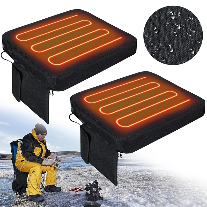Eco-Friendly Large Heating Area Warmer Seat Cover Therapy Heating Pad 2 Pcs Portable Usb Heated Seat Cushion
