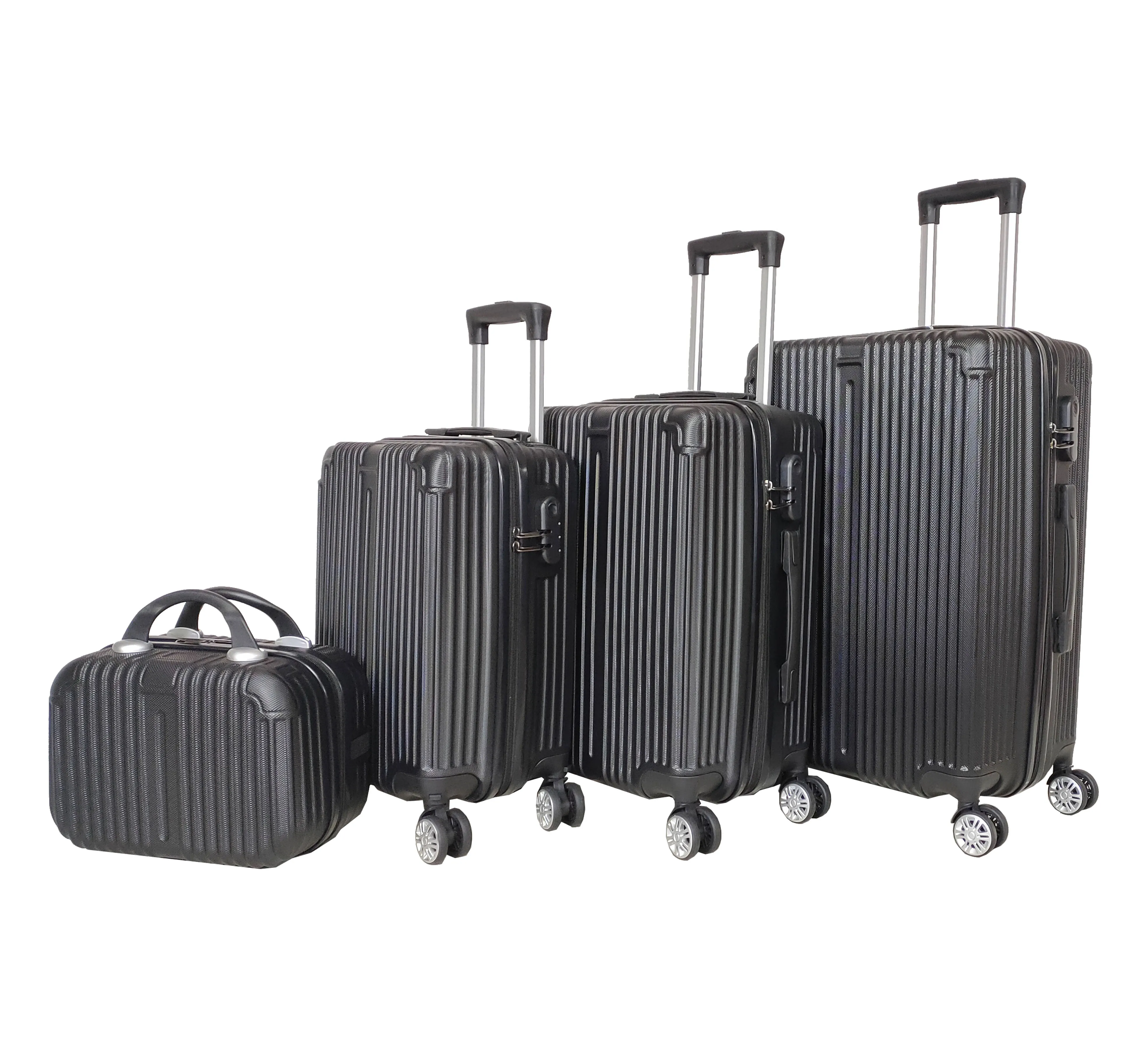 Wholesale 3 piece Portable Carry-On Travel Suitcase Set ABS Large Capacity Trolley Luggage Sets for Unisex