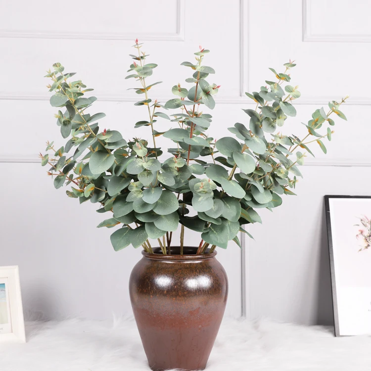 
Indoor Decorative Real Touch Tropical Green Plants Artificial Banana Palm Eucalyptus Monsteras Leaves for Sale 