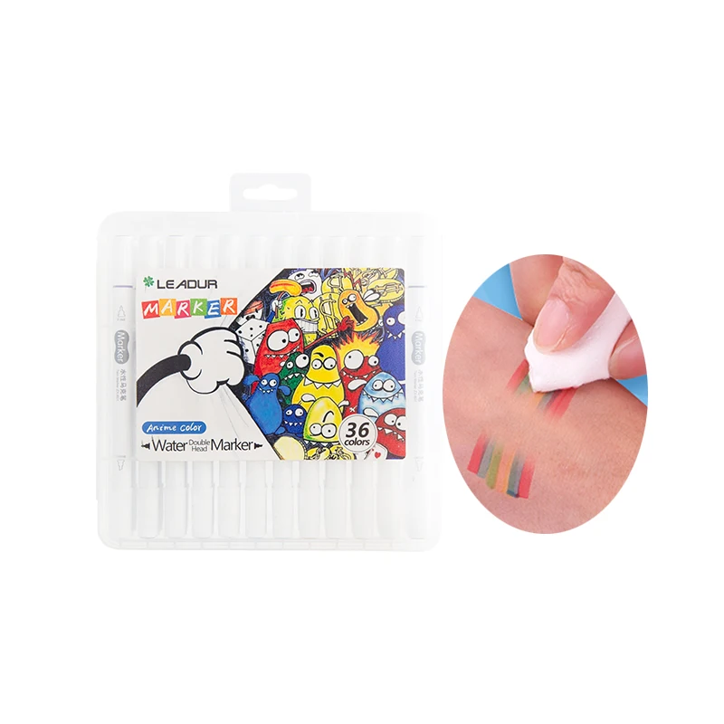 hot sale 36colors Fineline Double Ended Sketch Markers Watercolor Art Marker Water Coloring Markers Stationery Set