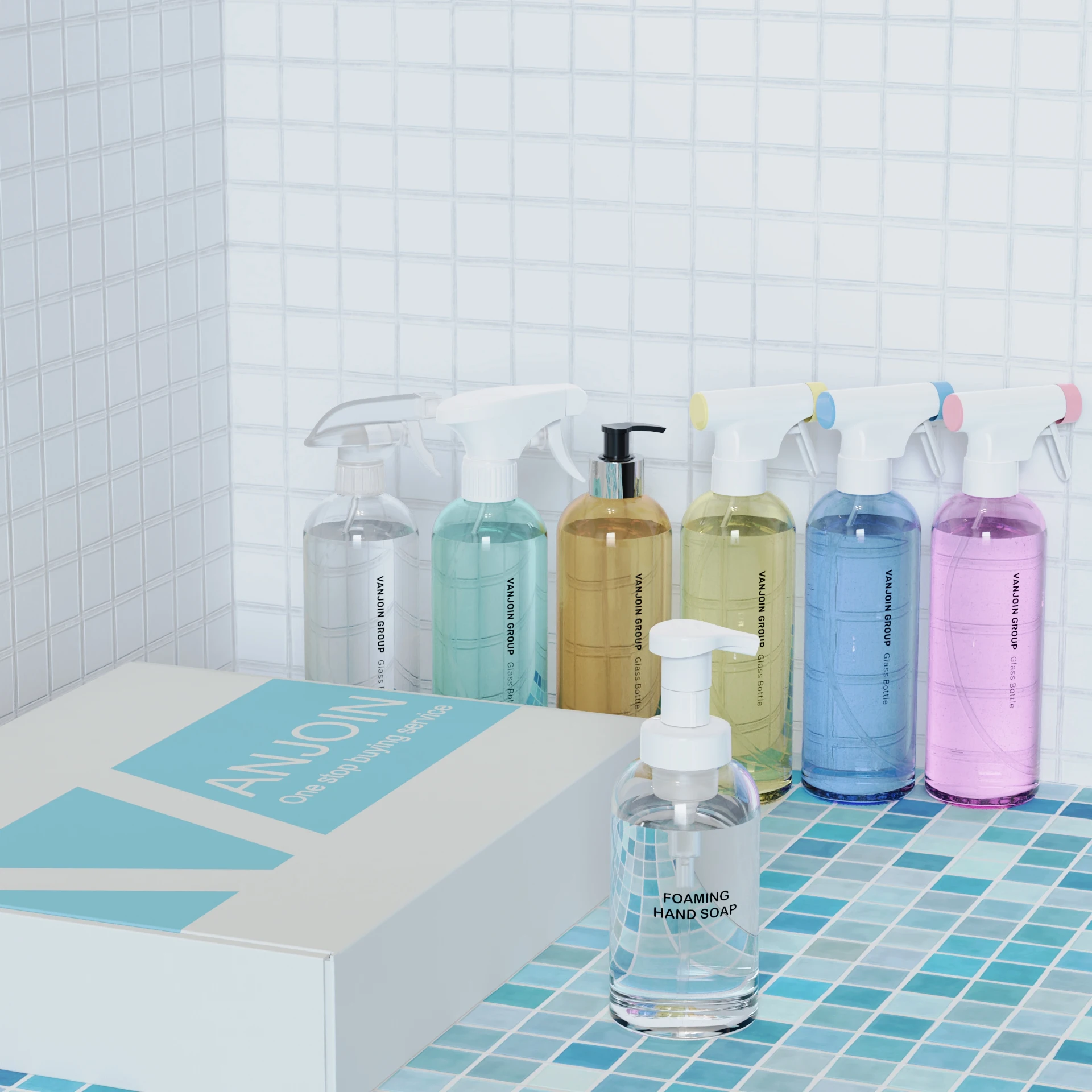 Cleaning Solutions Containers 500ml 750ml 16oz 25oz Bullet Shape Cosmo Plastic Spray Bottle With 28-410 Neck Trigger Spray