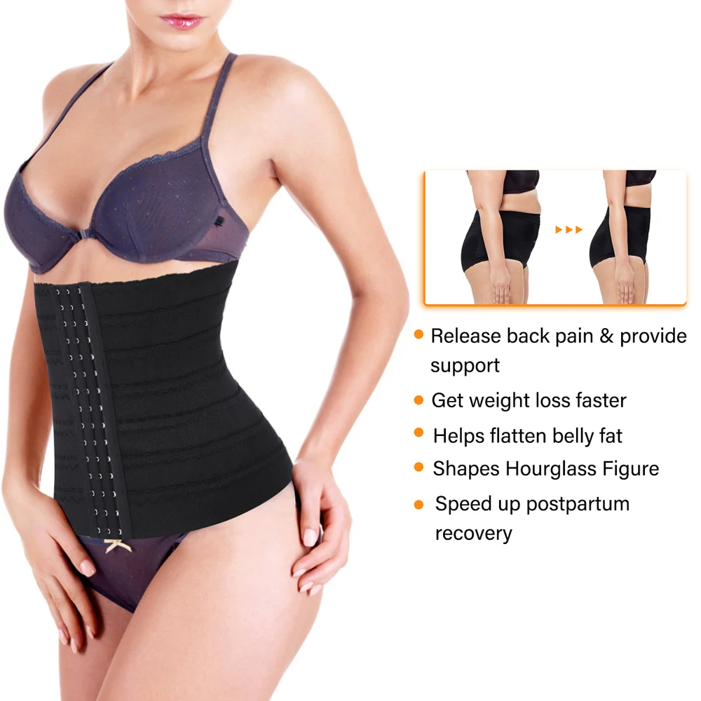 ladies weight loss wrap shapewear corset postpartum Body shaper waist Trimmer Belt hourglass waist trainers with personal logo