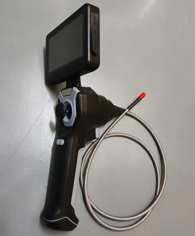 6mm industrial articulating endoscope snake camera with 4.5 inch monitor, 1m probe lens, 32GB SD card