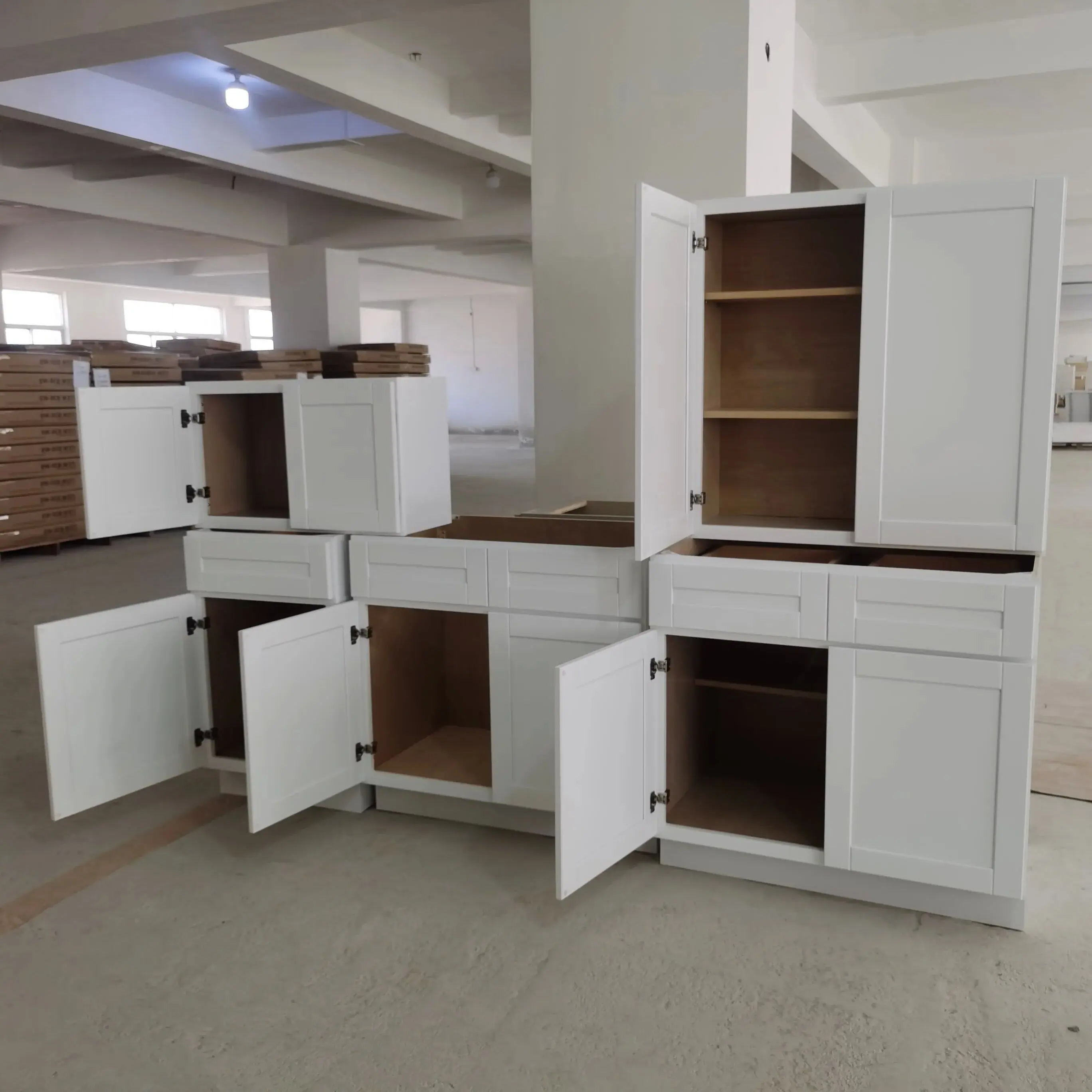 Прямая поставка с завода изготовленный на заказ шейкер шкаф кухонные шкафы готовы к сборке