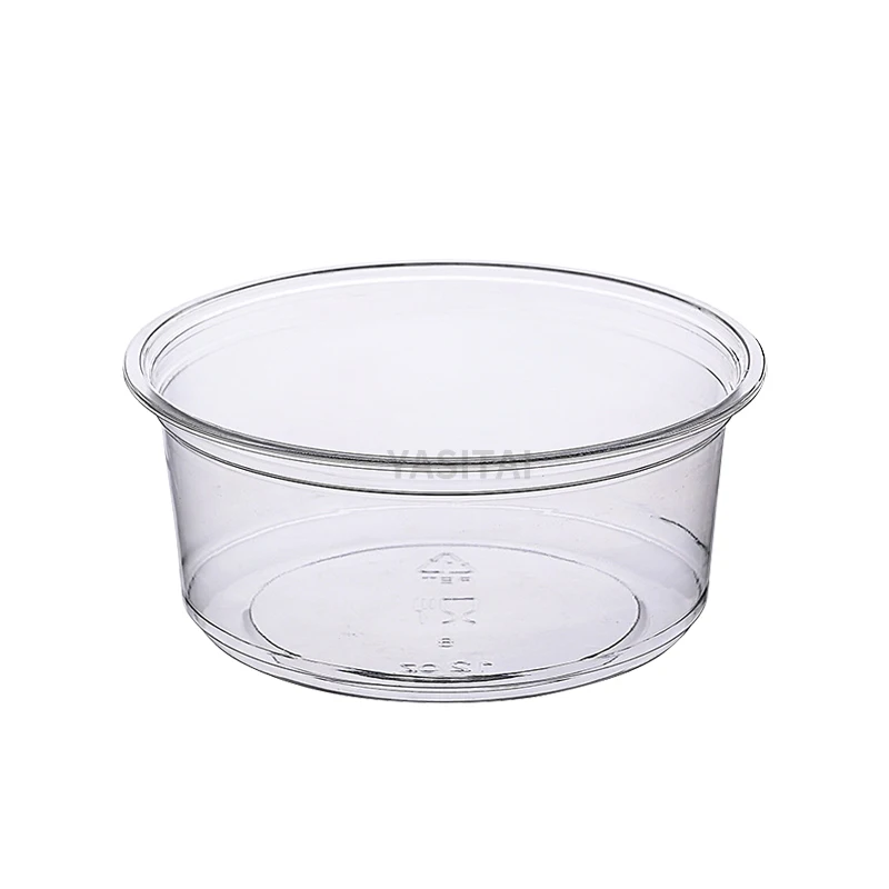 Fresh sliced fruit take away clear yogurt cake plastic packaging box freezer safe disposable ice cream bowls pet