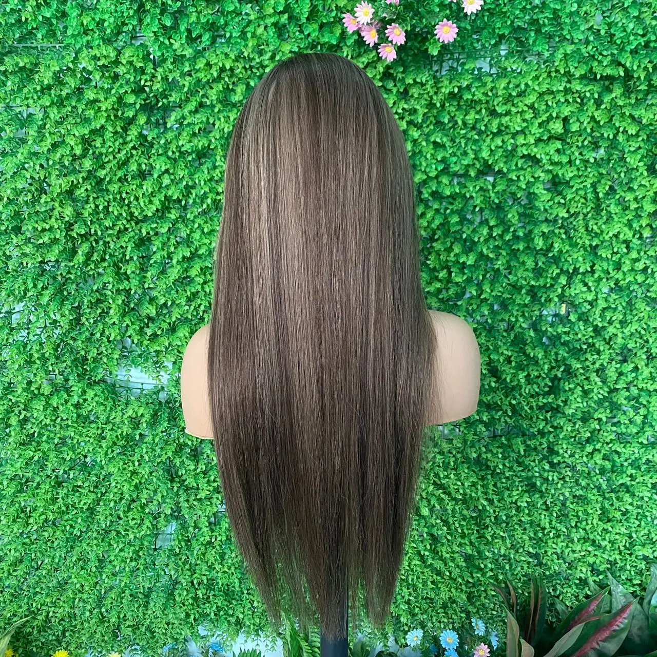 Wear and Go100% Real Human Hair WIG Raw European Straight Human Hair Ash Blonde Human hair Lace front wig for women long wig