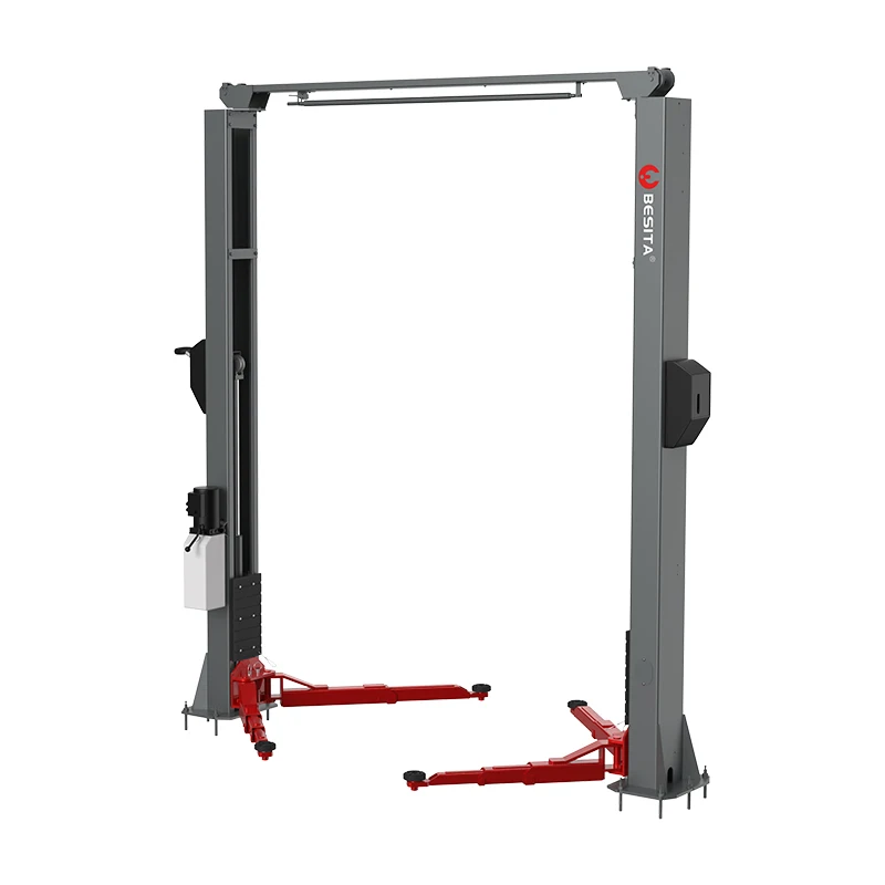 Convenient fast and efficient unilateral unlocking 4-ton double-column gantry lift