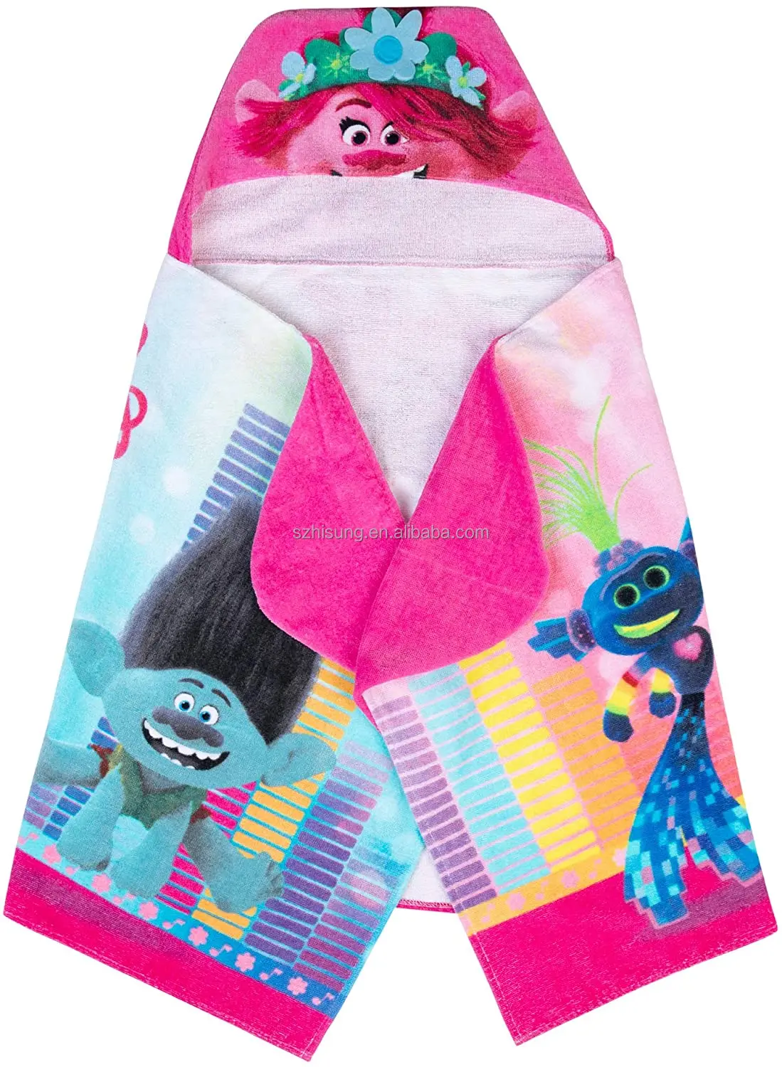 Customized Design Design 100% Cotton Children Beach Cover Up  Kids Swimming Bath Hooded Robe