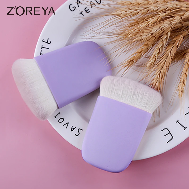 Single Makeup Brush Purple Flat  Blush Brush Beauty Tools Professional Customized Logo