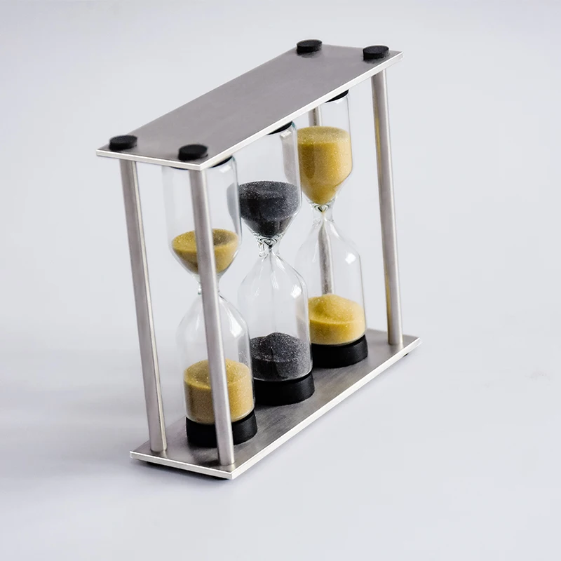 XINBAOHONG Traditional Design Metal Frame Tea Hourglass 3 4 5 Minute Wholesale Gift Item