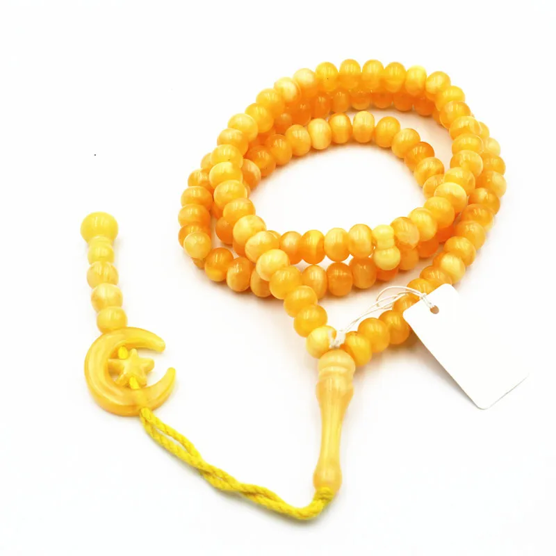 Ожерелье не Kehribar Tespih Kokka Tesbih турецкий мусульманский праздничный Декор под заказ окрашенный коричневый Kuka маленький 6 мм 99 бисерный исламский розарий