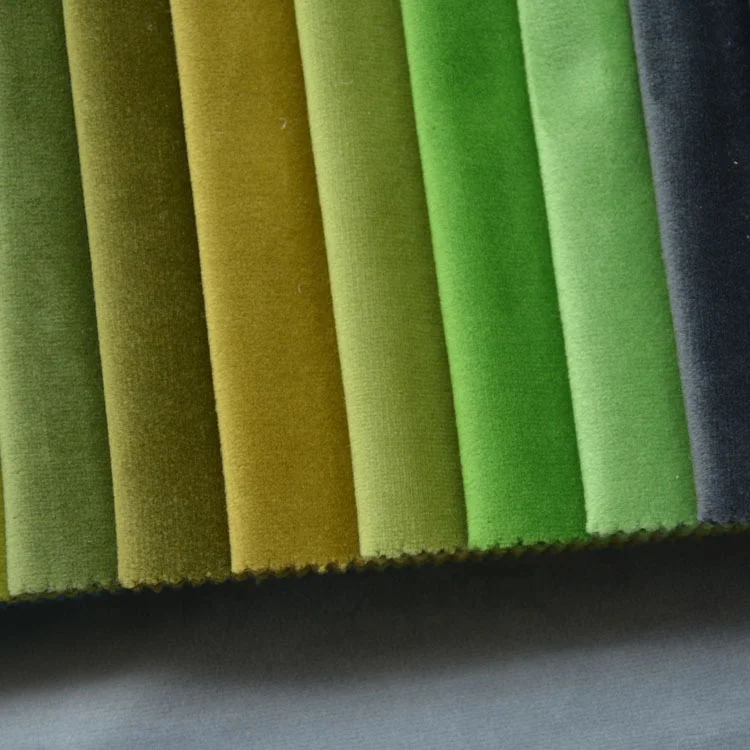 Holland Velvet manufacturer home polyester mixed textile solid velvet fabric for sofa and curtain