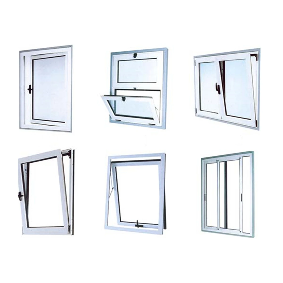 aluminum hurricane impact windows soundproof glass windows energy efficient casement window Double glazed aluminium window