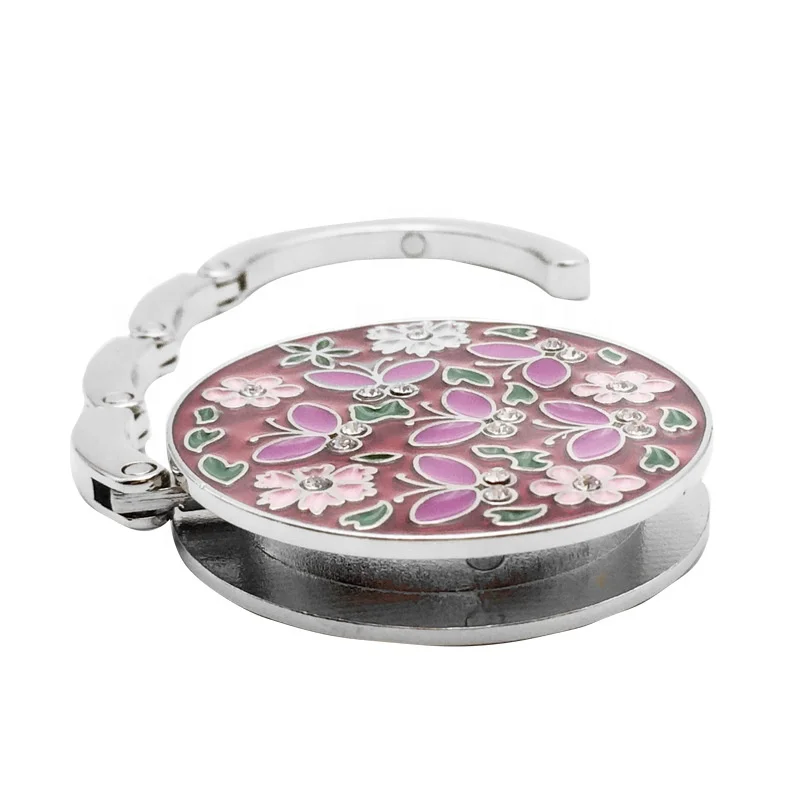 Custom Design Logo Metal Purse Hook Magnet Bag Hanger Handbag Hook Holder Purse Hooks for Table