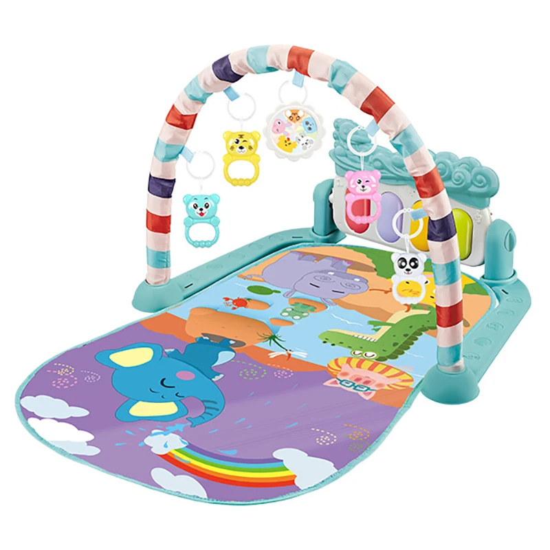 Crawling Soft Baby Activity Gym Music Piano Mat Foldable Carpet Pedal Kick Piano Keyboard Fitness Frame Play Mat Toys