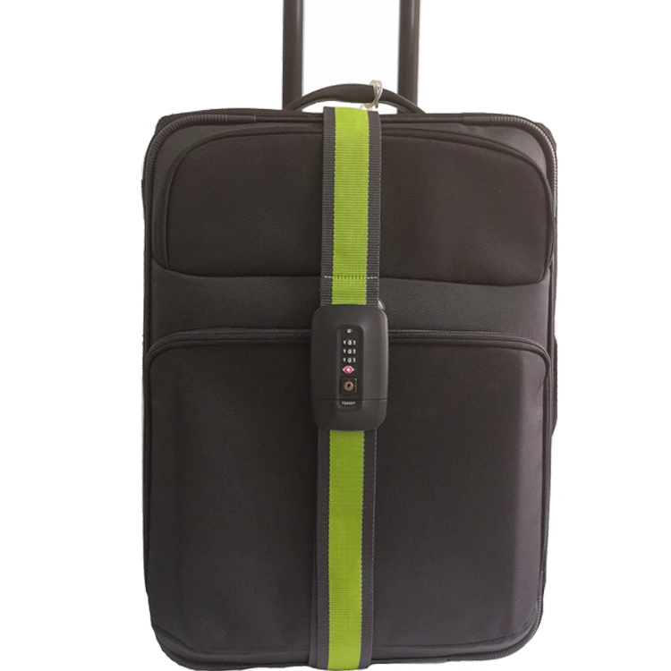 high quality tsa approved travel suitcase luggage strap belt with tsa lock