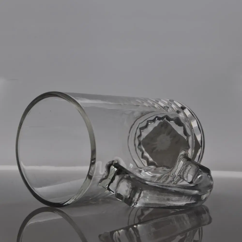 Custom beer glasses with handles logo 500ml glass mug