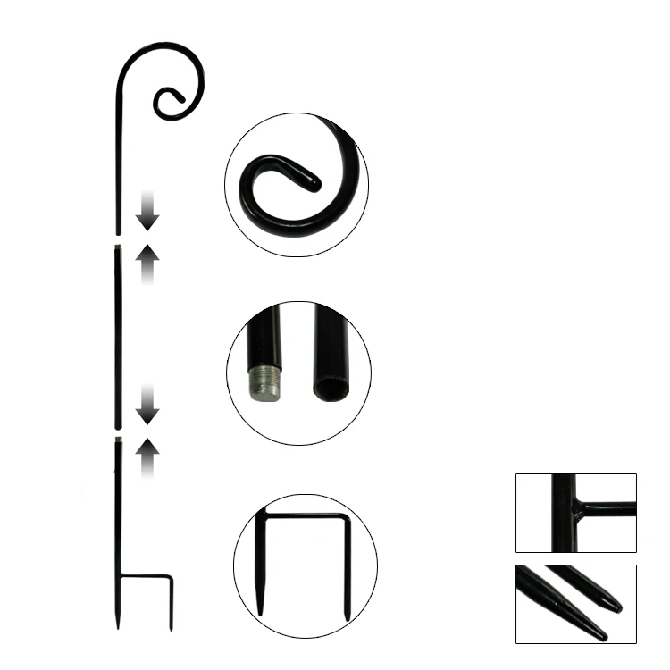 Garden Stakes Sustainable Multifunction Five-legged Shepherd Hooks