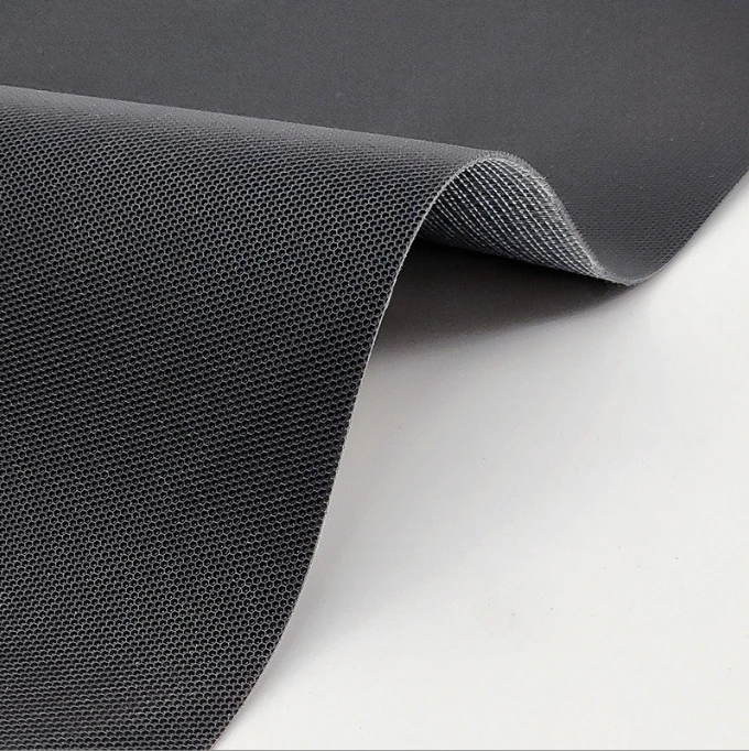 Black PVC leather honeycomb small hexagonal concave anti-slip leather for automotive interior cushion