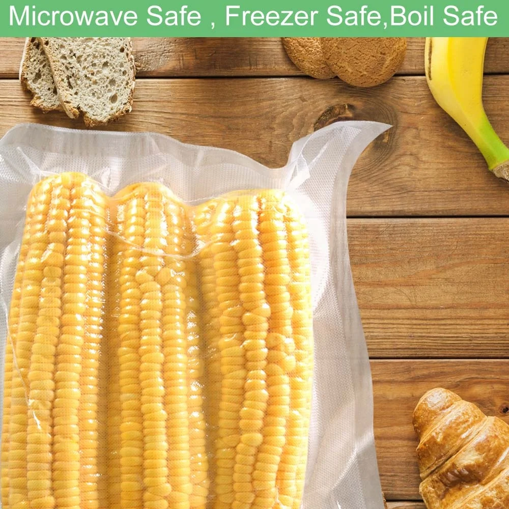 Sunbeam food saver bags can be frozen, refrigerated, microwaved, boiled and washed