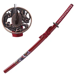 Japanese Sword Red Dragon sword Dragoni pattern sword toys for cosplay