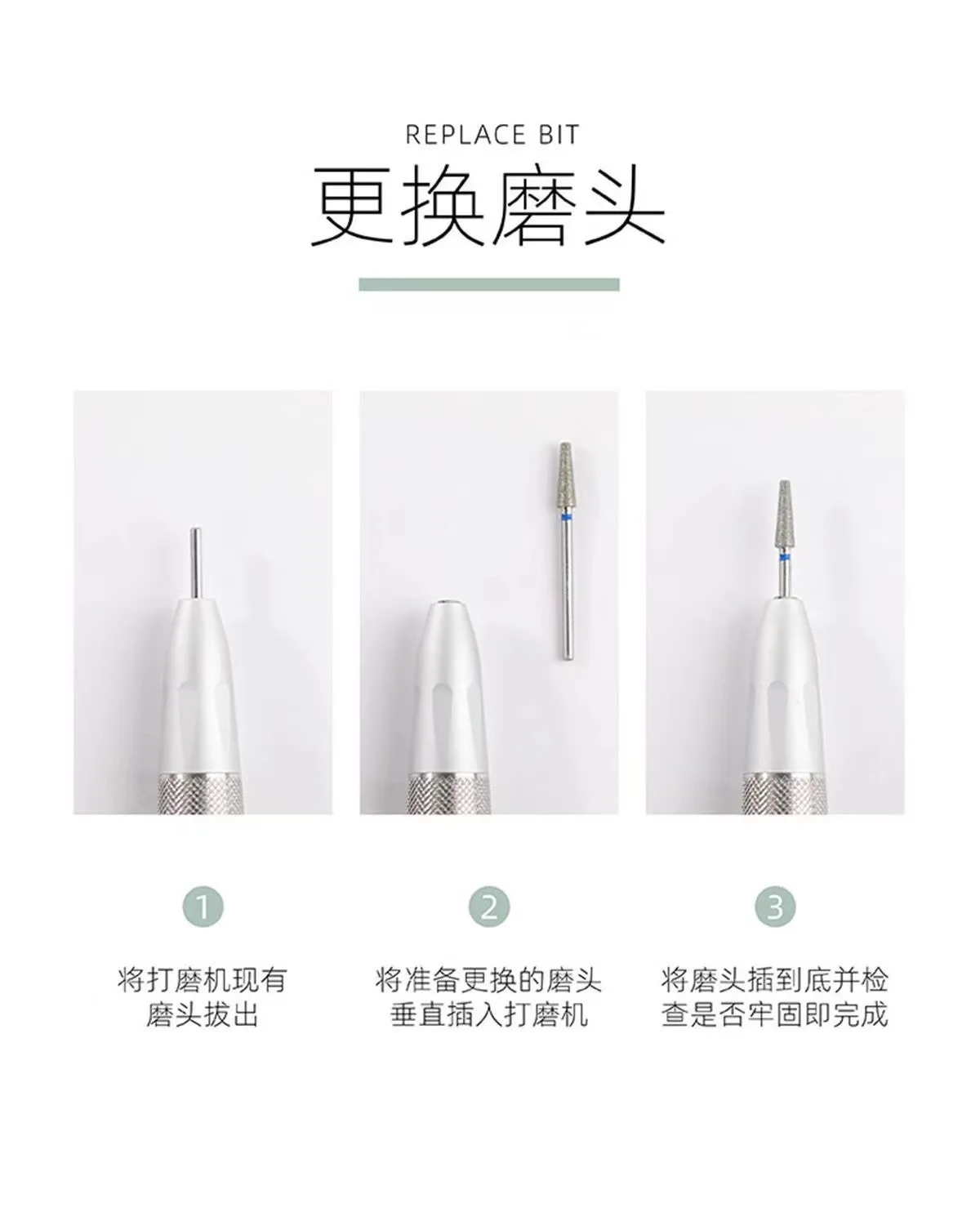 Manicure Carbide Ceramic Nail Drill Bit Set Tapered Drills Milling Cutter High Quality Urbuti Portable Nail Drill Machine ROHS