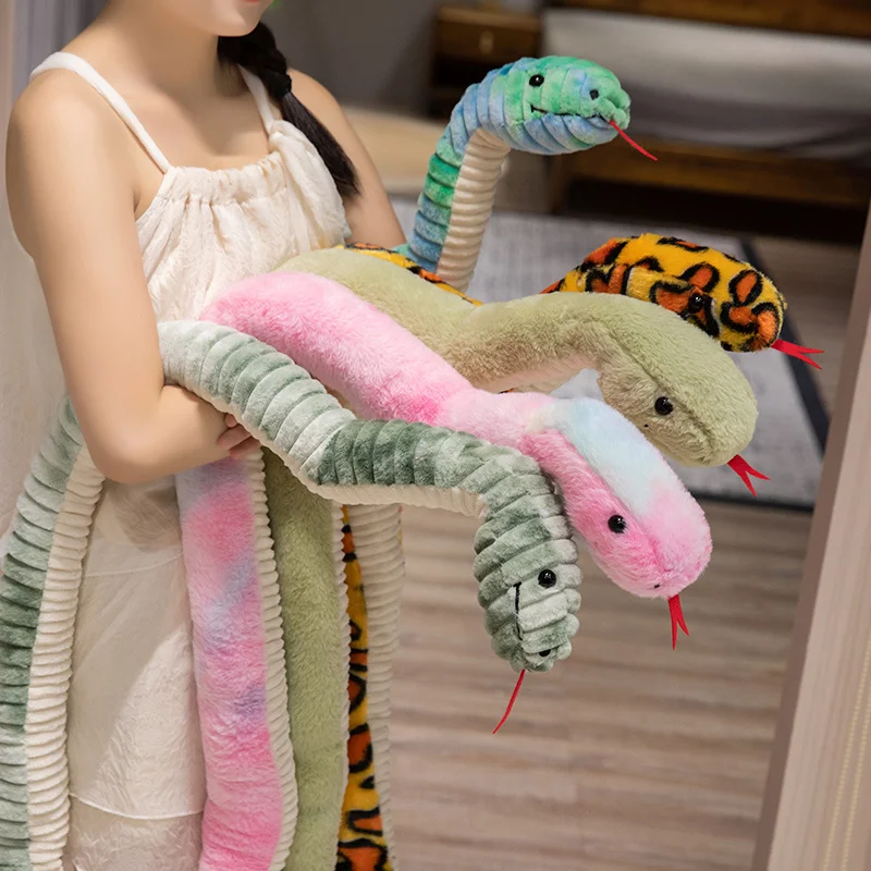 Factory wholesale snake plush toy simulated reptile boa cobra Easter snake prank gift for children