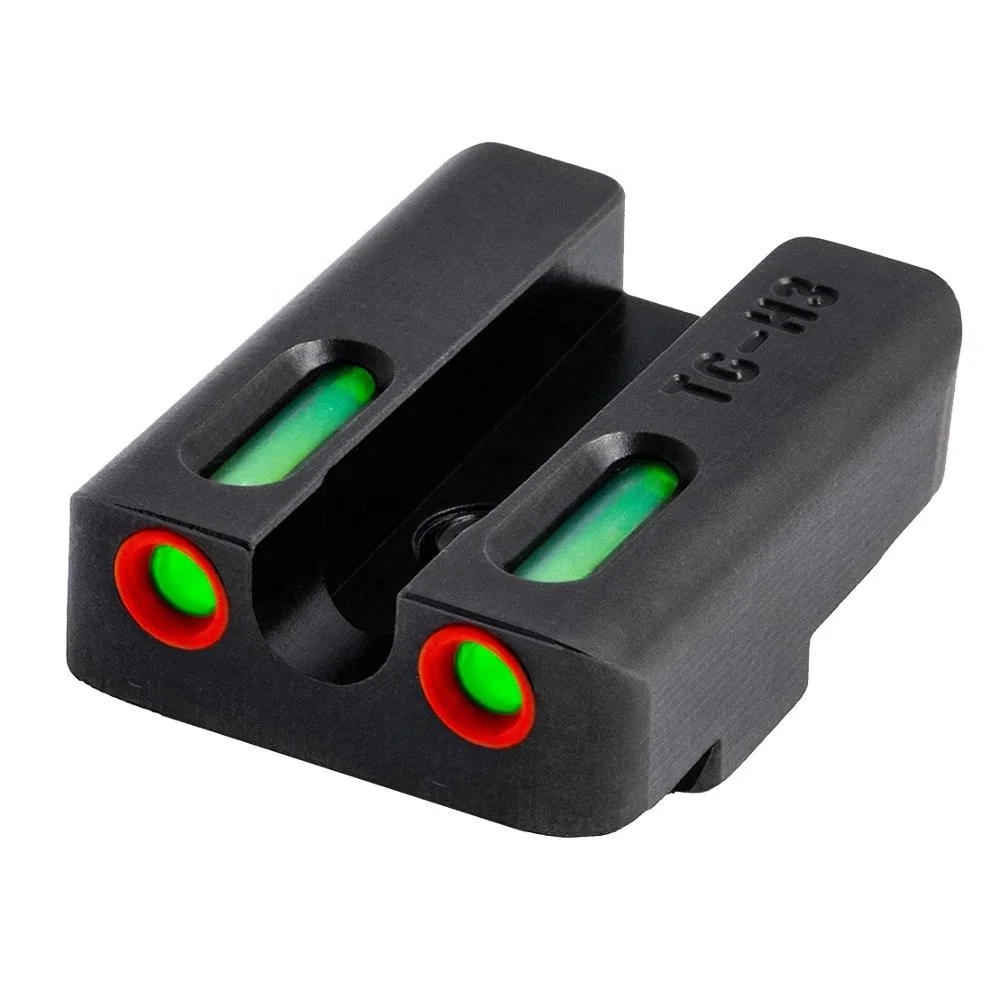 
Red Green Fiber Optic Sight Front & Rear Front with Combat Rear Sights Focus-lock for Glock 17 19 PISTOL 