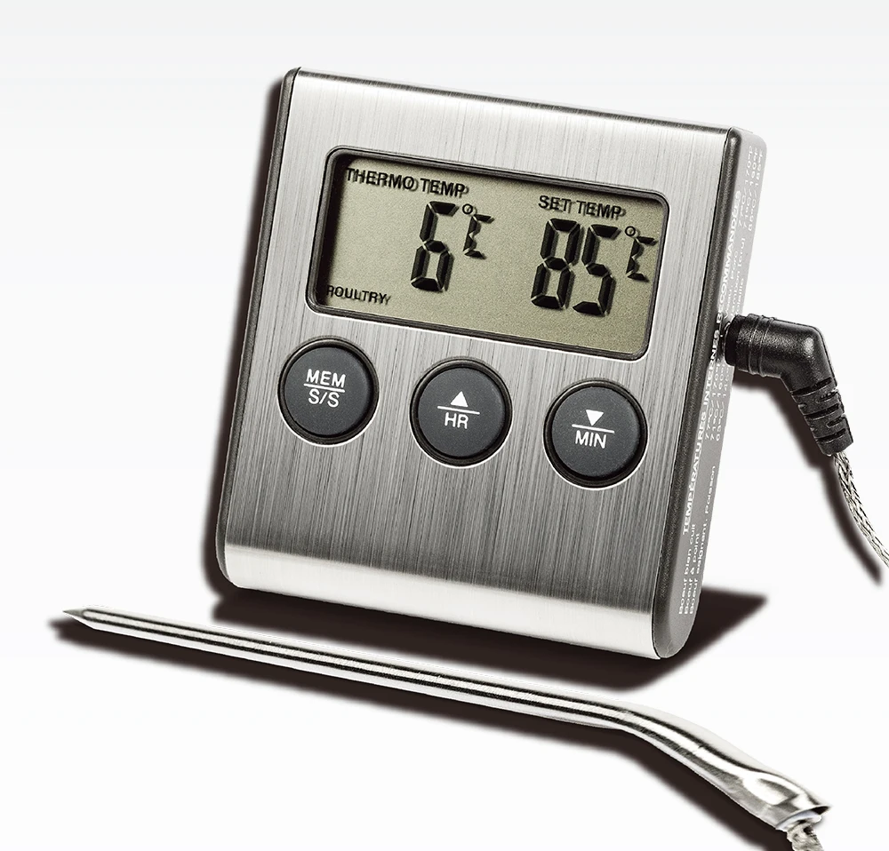 Stainless Steel Probe Kitchen Cooking Food Grill Pizza Meat Oven Thermometer with Large LCD Display Food thermometer