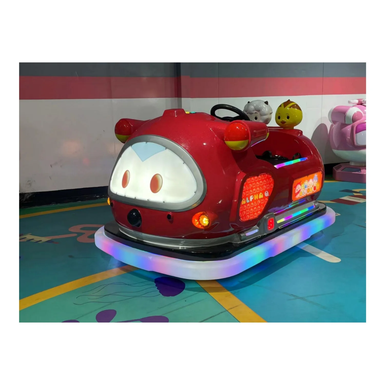 High Quality Fiberglass Kids Bumper Cars With Shining LED Light Electric Car Battery Ride On For Sales