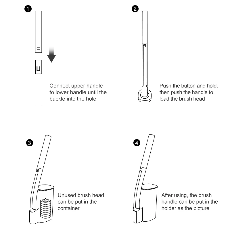 BOOMJOY гибкий туалетная щетка с держателем для использования как свежий Чисти тяжелых условий