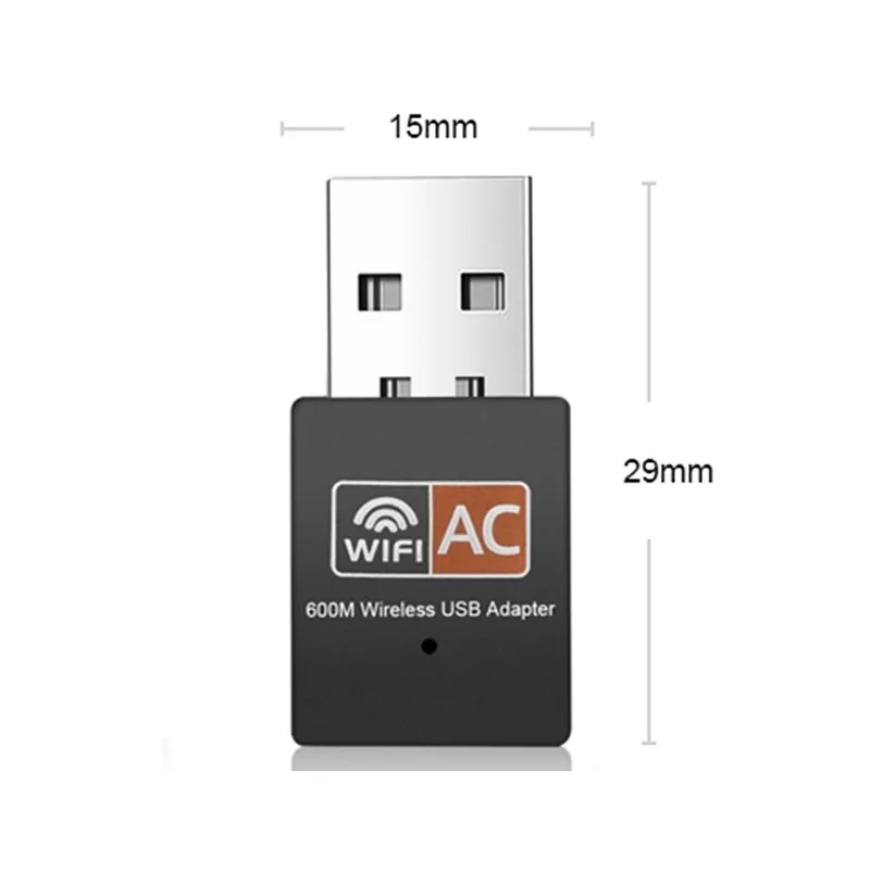600Mbps USB Wireless wifi Adapter 600M 2.4GHz 5.8GHz Dual Band WI-FI wifi Wireless Network card Dongle LAN Receiver 5G AC600