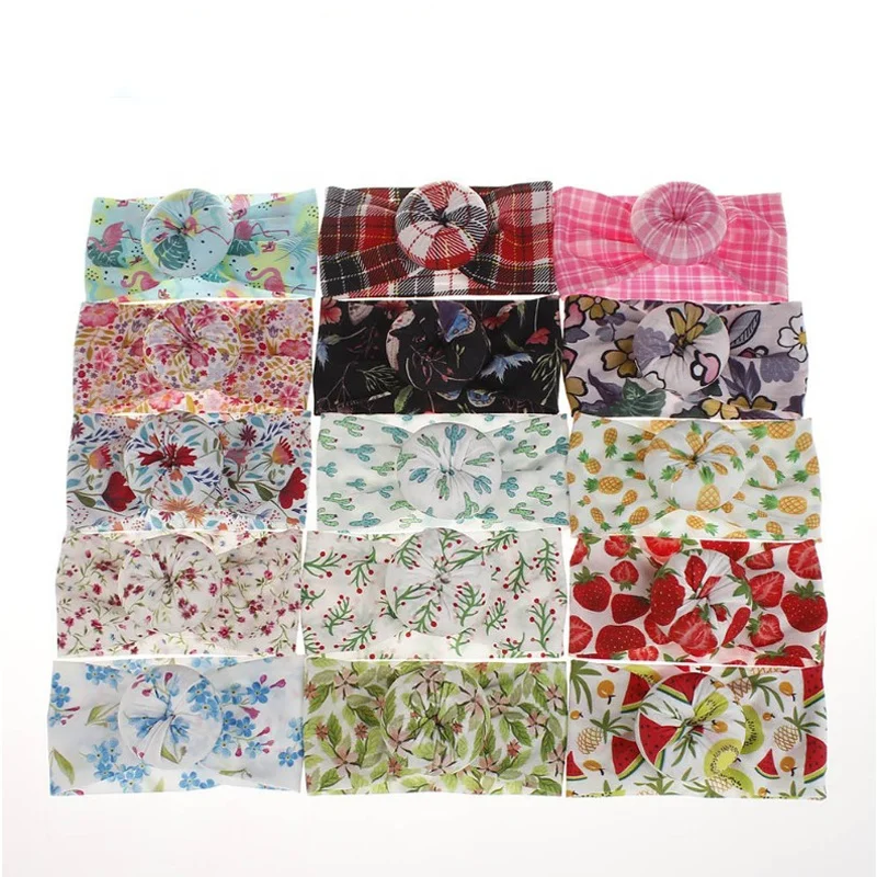 2019  Soft Stretchy    Plain Elastic Wide Nylon Bow Headband