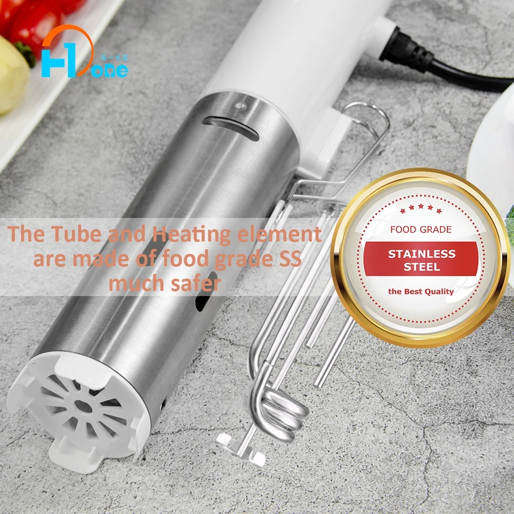  H-one Design 1200W Immersion Circulator Sous Vide Cook Steak with WIFI Control White Smart Cooker Machine