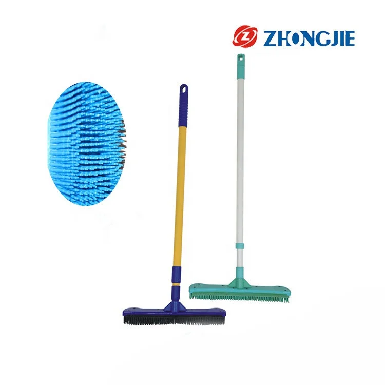 Household cleaning tools rubber broom and squeegee
