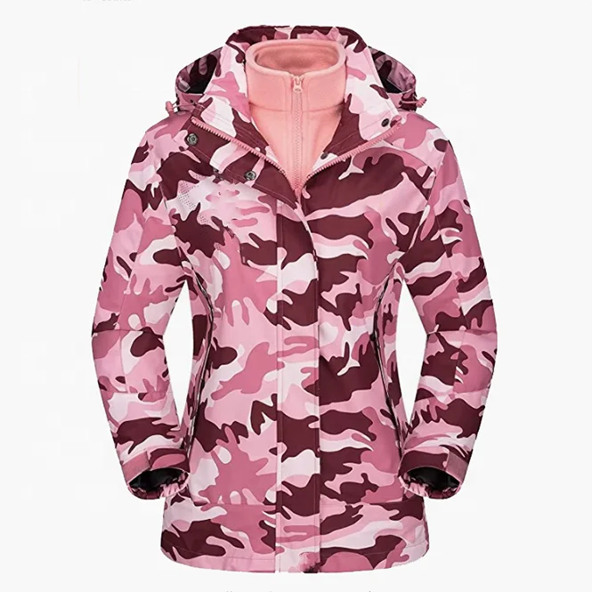 high quality  3 in 1  snow ski jacket water resistant snowboard detachable polar fleece winter parka outdoor hiking coat