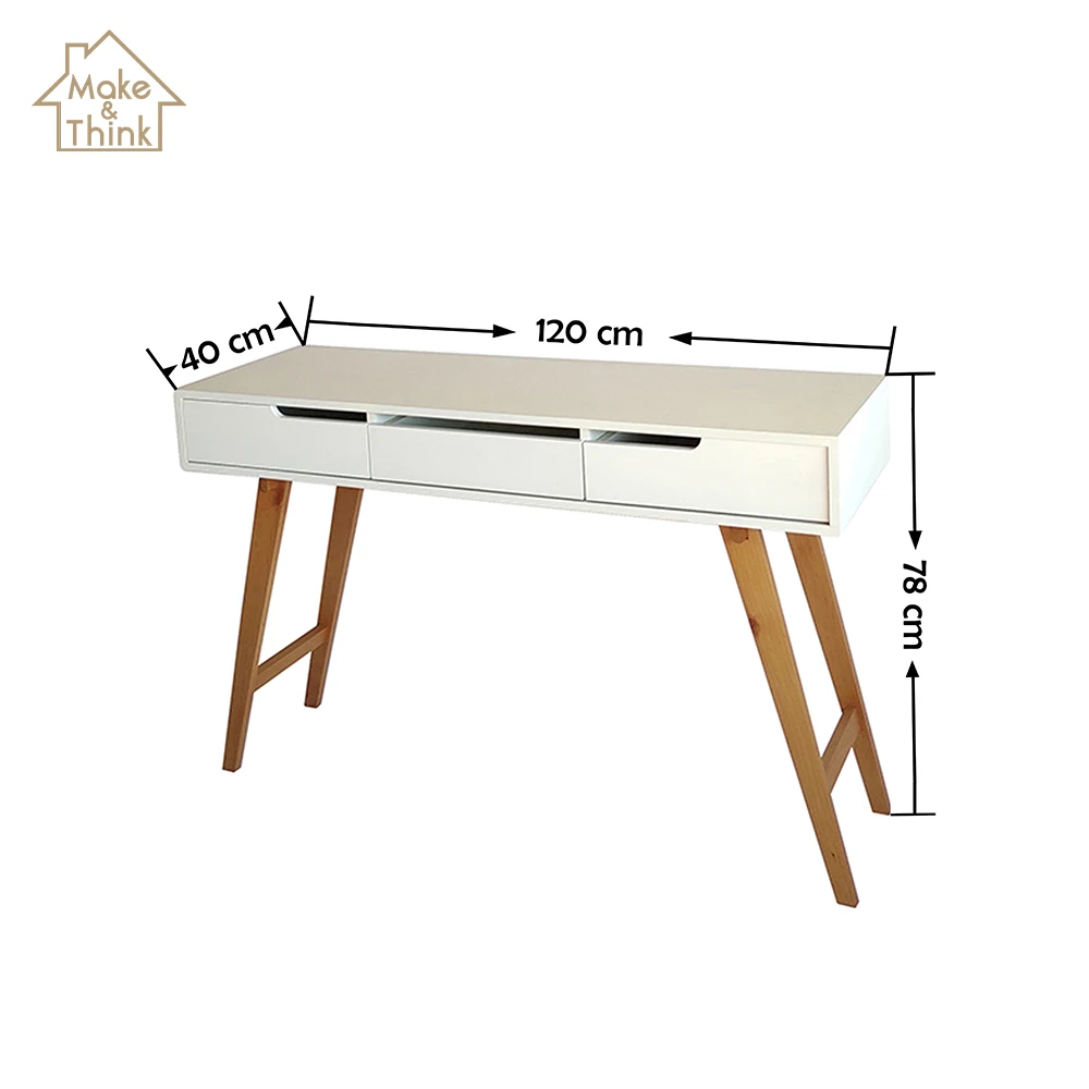 
Bedroom side table working study office desk solid wood modern furniture 