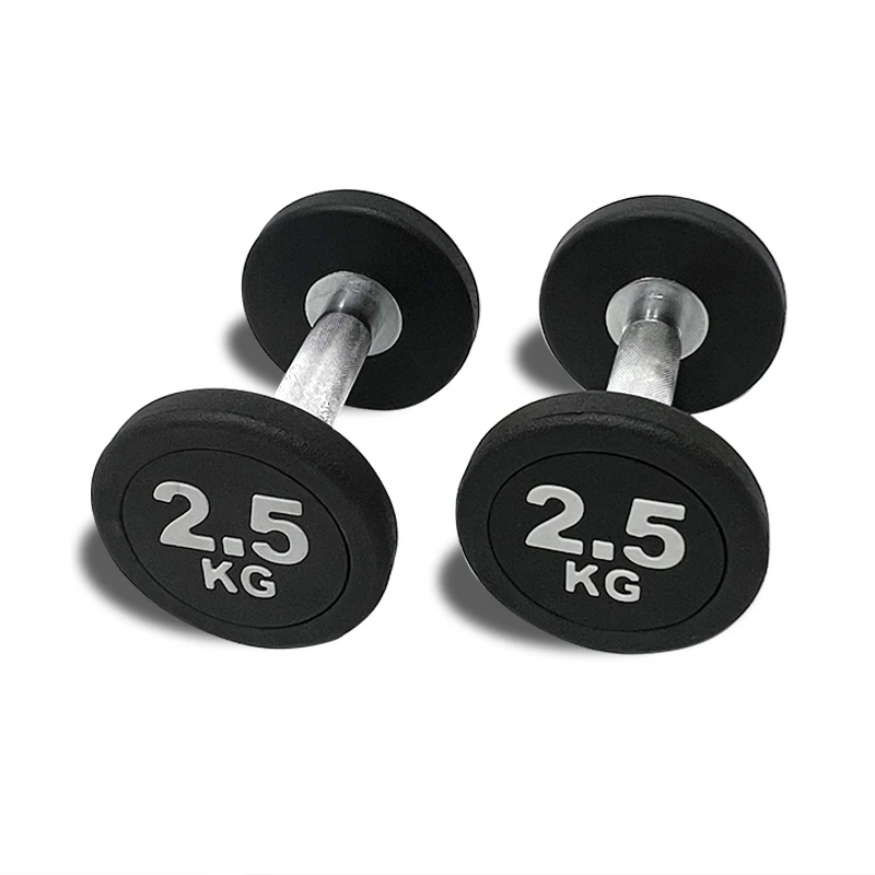 Commercial mancuernas hanteln PU dumbbell urethane round head free weights fitness equipment home gym dumbbells kg lbs