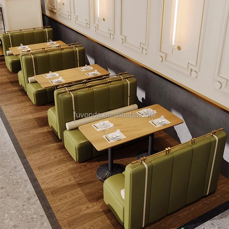 Dining Seating Booth Sets For Restaurant Furniture Customized Seating Fast Food Restaurant Sofa Booth Hot Sale Chair And Table